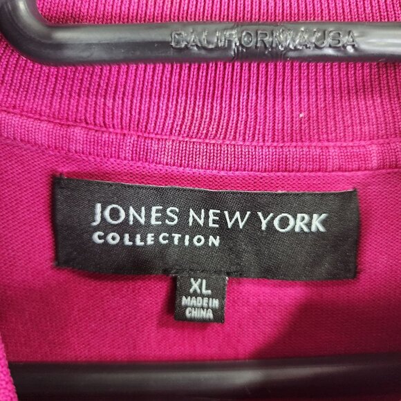 Womens Pink Jones New York Collection Blouse Top Silk Blend Long Sleeve Size XL - Picture 6 of 12